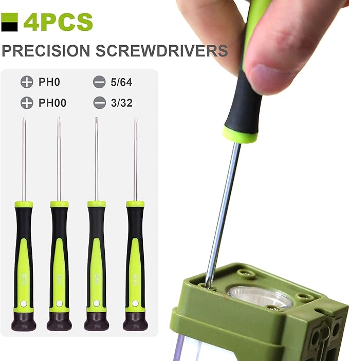 FASTPRO 21-Piece Magnetic Screwdrivers Set with Organizer Rack, Slotted Phillips Screwdrivers and Precision Screwdrivers, Repair Tool Kit for Home, Green