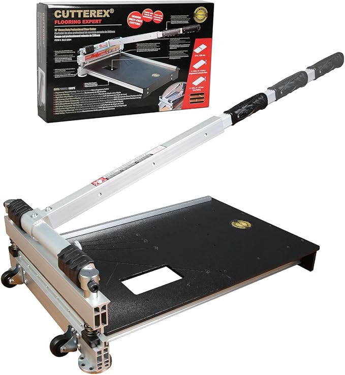 Heavy Duty 13" Professional Laminate Floor Cutter, Vinyl Floor Cutter, Multi-layer Flooring, Parquet, Fiber Cement Wall Panels, Rubber Concave Base, LVT, VCT, SPC, PVC, LVP, WPC, Vinyl Plank