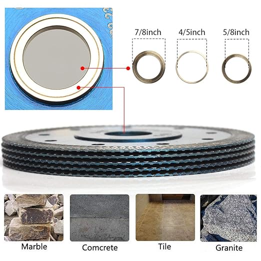 5Pcs/Lot 4" Super Thin Diamond Saw Blade Porcelain Tile Blade for Granite Marble Ceramic Wet or Dry Cutting (4"-5)