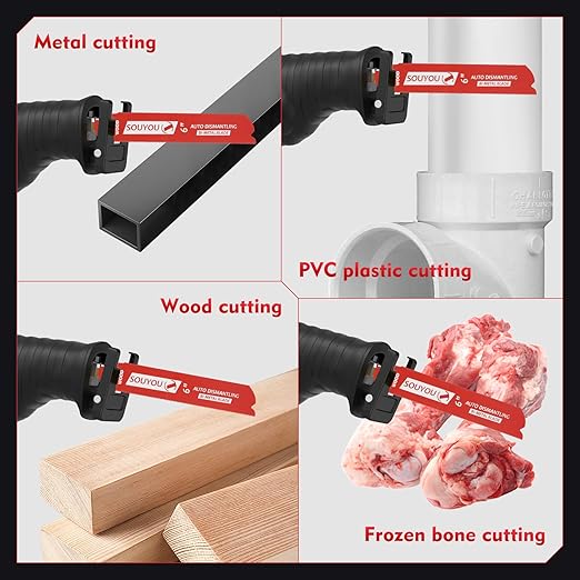 50 Pack 6 in 18 TPI Bi-Metal Reciprocating Saw Blades with Organizer Carbide Alloy Steel for Automobile Dismantling Metal Steel Cutting Non-Stick Coated for Less Heat for 1/16-5/16 Medium Metals