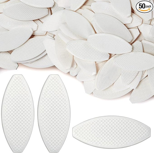 50 Pcs Biscuit Joiner Tool PVC Biscuits Plastic Self Clamping and Gripping Plates for Woodworking Composite Deck Fixed Door Frame Furniture Framing (Checked)