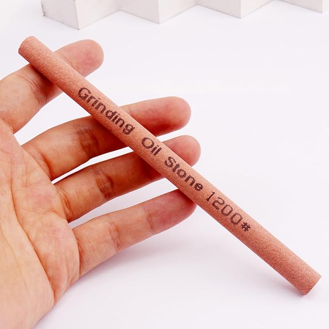 10pcs Sharpening Stone Set-10 Grit Cylindrical Assorted Sizes Whetstone Sharpener Polishing Honing Stone Kit 80# 120# 180# 240# 320# 400# 600# 800# 1000# 1200# (5.9x0.39inch)