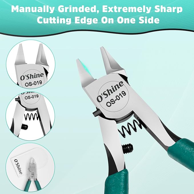 O?셎hine Advanced Single-edged Sprue Cutter, Single Blade Gunpla Gundam Model Nippers And Hobby Model Clippers, Sharp Model Snips For Plastic Models, A Plastic Sheath And A Leather Sheath Included