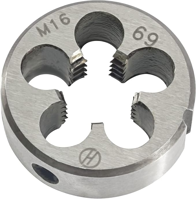 Aceteel M16 x 2 Metric Round Die, Machine Thread Die M16 X 2.0mm Right Hand