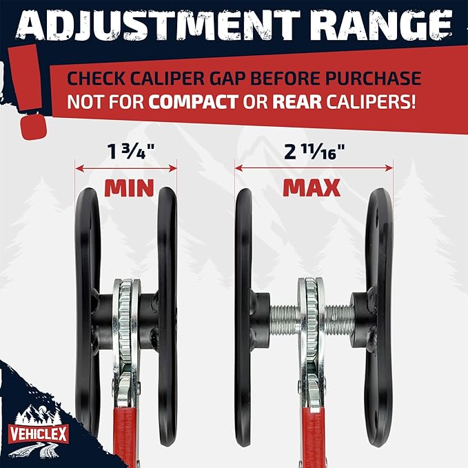 Vehiclex Brake Caliper Compression Tool ??Heavy Duty Brake Pad Spreader Tool with Ratcheting Handle & Rib-Reinforced Plates ??Caliper Piston Compressor Tool for Cars, SUVs, and Light Trucks