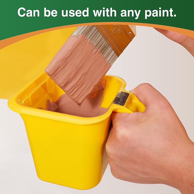 Voomey 15Pc Paint Bucket Holds 16 oz. of Paint or Stain, Paint Cup, Paint Pail Liner, Trim Painting Tool, for Finishing Work and Repairs