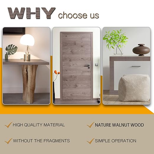 GSCIT Club Walnut Edge Banding, 3 inch x 7ft roll of Veneer Edge Banding -Pre-glued Flexible, Real Wood Tape Banding for Cabinet Repair Furniture Restoration