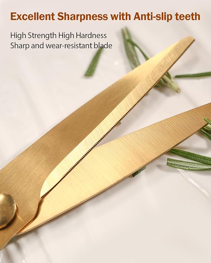 Kitchen Shears Scissors Cooking Scissor, 2Pack Sharp scissor - Meat and Poultry Scissors, Dishwasher Safe, All-Purpose Stainless Steel Utility Shear for Chicken Fish Vegetables BBQ