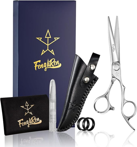 High-end Professional Extremely Very Sharp Barber Hair Cutting Scissors Hairdresser Shears For Hair 6 Inch Haircut Scissor Made Of Dynamic Steel Alloy For Hairdressing Salon and Home Use