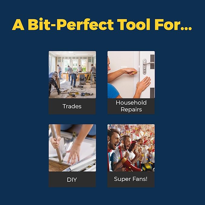 MEGAPRO짰 NHL짰 Team Edition Multi-bit Screwdriver | Officially Licensed NHL짰 Gear | Durable, Ergonomic, Pro-Grade Screwdriver (Nashville Predators짰)