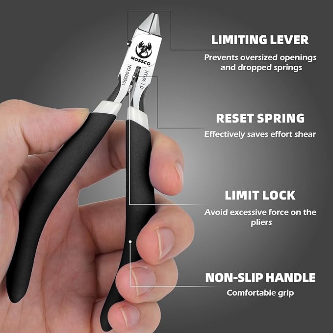 Model Nippers, Ultra-thin Single-edge Nippers for Advancers Repair Plastic Model and Fix, Plastic Model Tools Nippers with Non-slip Grip, 4.7 Inch Sprue Cutter for Plastic Model Building