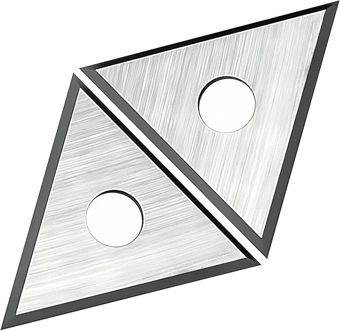 2-Pack 1" Triple-Edge Triangle Carbide Scraper Blades - Double-Edged Reversible Paint Scraper Replacement for Removing Paint, Glue, Varnish & Rust