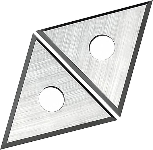 2-Pack 1" Triple-Edge Triangle Carbide Scraper Blades - Double-Edged Reversible Paint Scraper Replacement for Removing Paint, Glue, Varnish & Rust