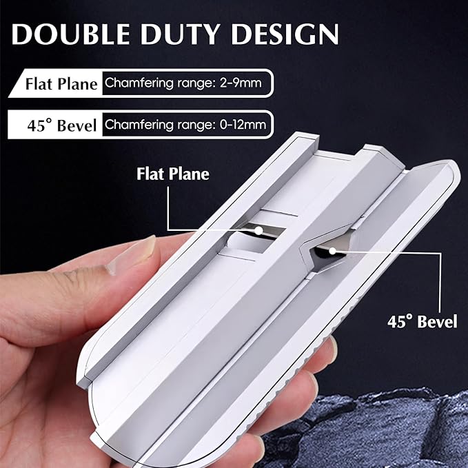 AGLOO Hand Planer for Wood – Chamfer Plane for Woodworking, Gypsum, and More – Plasterboard V Chamfer with 10 Sharp SK5 Blades