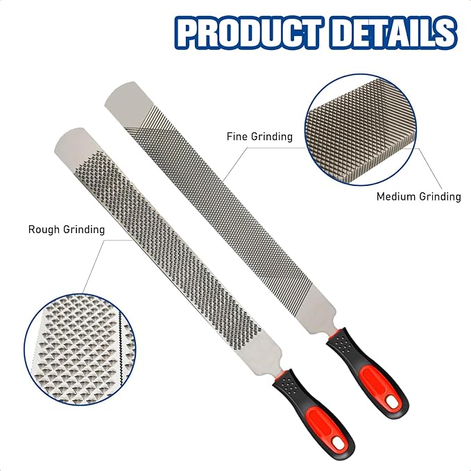 18 Inch Hoof Rasp, Horseshoe File, Farrier File Tool, Carbon Steel, Suitable for Horse, Cow, Goat, Animal Hooves