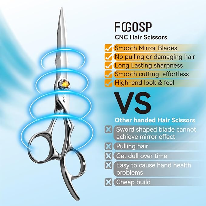 Professional Hair Scissors 6??Barber Scissors Japan VG10 Fine Cutting Blades Professional CNC Hair Shears Barber Scissor Set for Men and Women Haircut Shear Kit