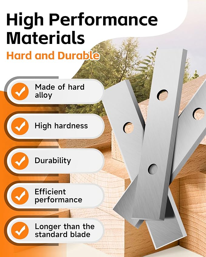 2-3/8"(60MM) Carbide Paint Scraper Blade, 10Pcs Double-Edged Reversible Replacement Heavy Duty Blades, Fit for TJATSE, Oneida Air, Warner100X Scraper, for Paint, Wood, Glue and Concrete