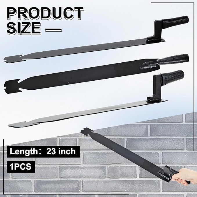 Shingle Slaters Ripper, Steel Roof Ripper Shingle Remover Slate Puller Rip Slate Slating Nail Remover for Slaters Roofers Roofing(Black,23 Inch)