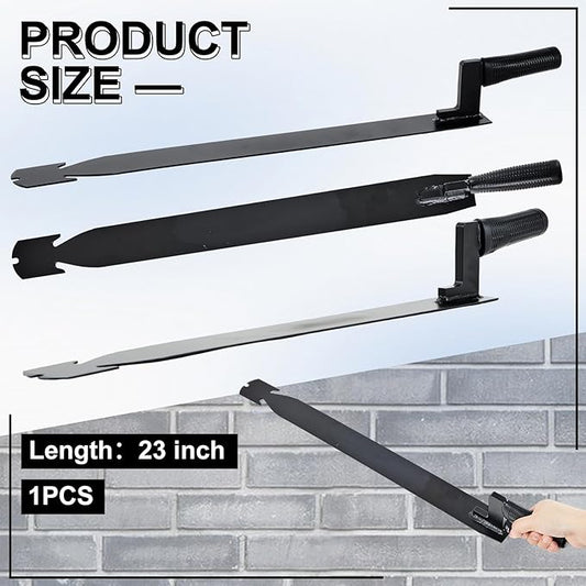 Shingle Slaters Ripper, Steel Roof Ripper Shingle Remover Slate Puller Rip Slate Slating Nail Remover for Slaters Roofers Roofing(Black,23 Inch)