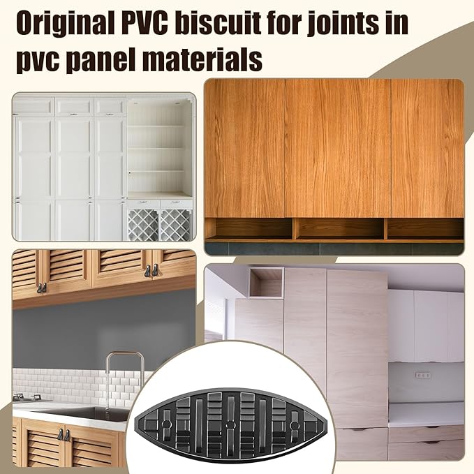 80 Pcs Biscuit Joiners Plastic Self Clamping and Gripping Plates Black Biscuit Joiner Tool for Woodworking Composite Deck Fixed Door Frame Furniture Framing