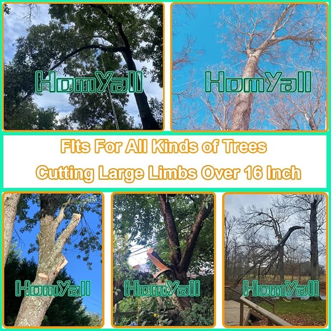 upgrade 53 Inch High Reach Tree Limb Hand Rope Chain Saw Cuts Branches Manual Pocket Chainsaw with 68 Sharp Blades on Both Sides for Gardening Camping Hiking Survival Gear-No Ropes Included