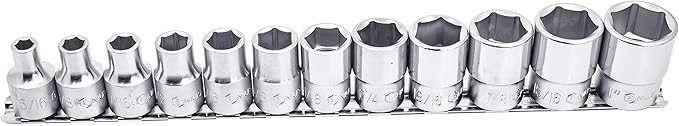 GENIUS TOOLS 12PC 1/2"" Dr. SAE Hand Socket Set - GS-412S"