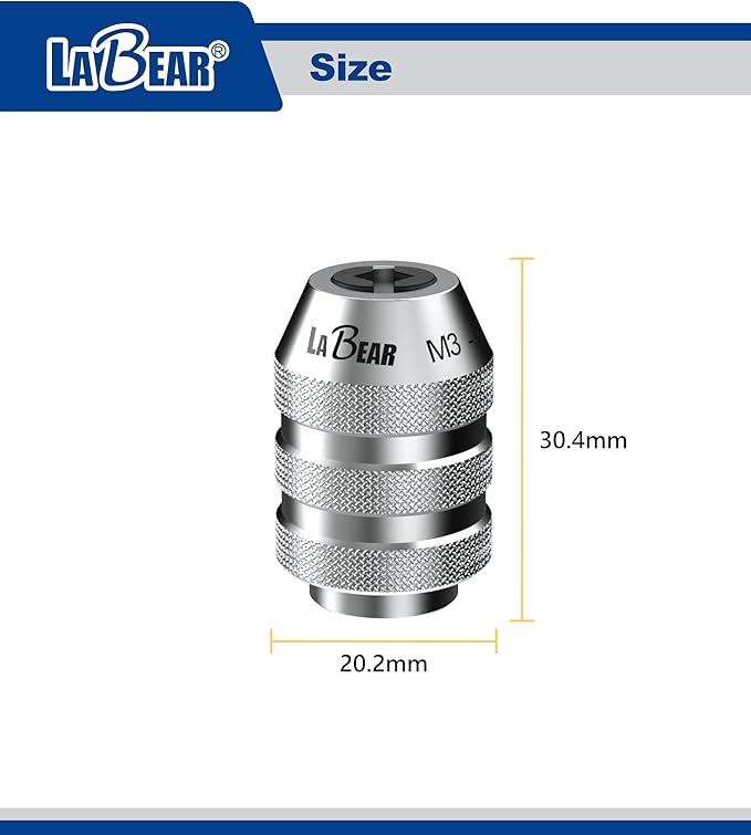 LABEAR 1/4"DR M3~M8 Interchangeable Tap Chuck, Adjustable Tap Socket, tap socket