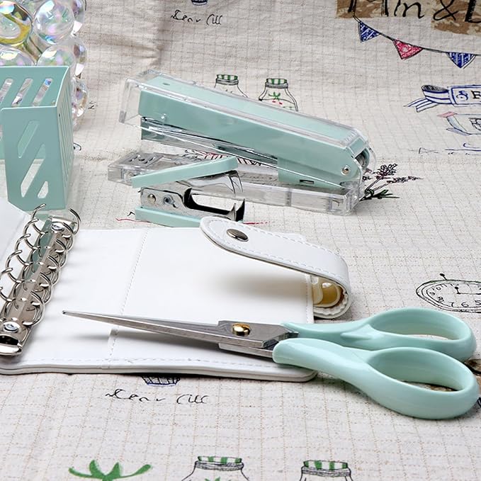 NatSumeBasics Mint Green Scissors 6.5'' Office Scissors All Purpose Scissors Professional Tailor Dressmaker Fabric Shears for School Office Home(Mint Green Scissors)