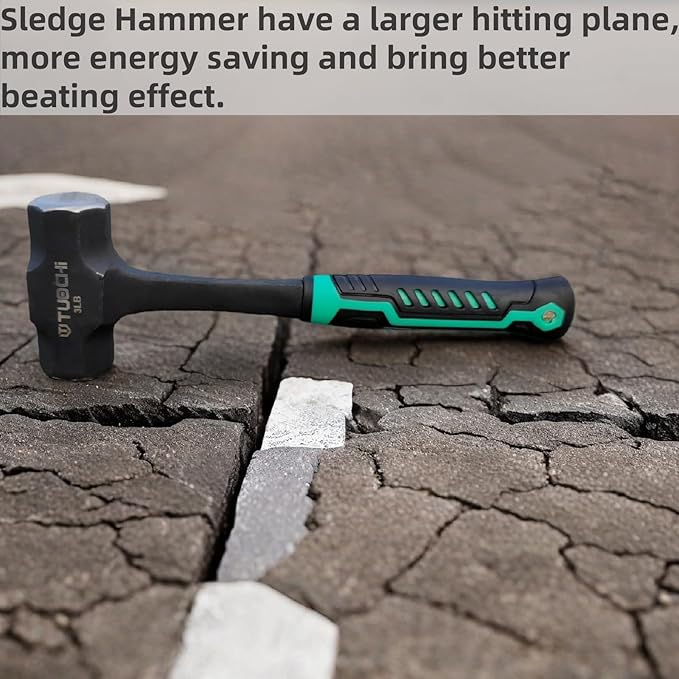 Generic BESTECC 2lb Sledge Hammer, mini Strike Drilling Crack Sledgehammer with No-Slip Cushion Grip 2 Pound
