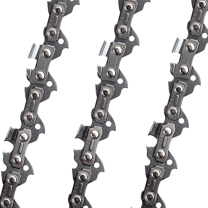 E & S 3 Pack 16 Inch Chainsaw Chain 3/8" LP Pitch .043" Gauge 56 Drive Links Semi-Chisel Chain Saw Chains for Husqvarna, Poulan, Craftsman, Greenworks and More Chainsaw Brands