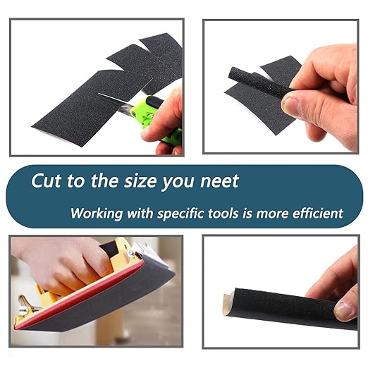 30Pcs 9 x 3.6 Inchs 120 Grit Wet and Dry Handmade Universal Sanding Sheets, Suitable for Woodworking Furniture/Automobiles/Metal/Lacquer Polishing Sandpaper