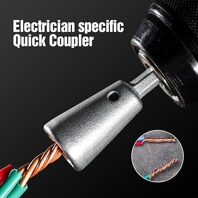 4 PCS Wire Nut Twister竊똅ast Wire Twister Tool for Drill竊똚ire Nut Twiter for Drill, Spin Twist Wire Connector Socket, Wire Connector Driver with 1/4" Chuck竊똚ire Stripping and Twisting Tool