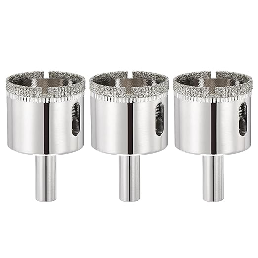 PATIKIL 3pcs 1-3/8" (35mm) Diamond Hole Saw, Glass Diamond Hole Cutters Hollow Core Drill Bits for Fiberglass, Tile, Porcelain, Ceramic