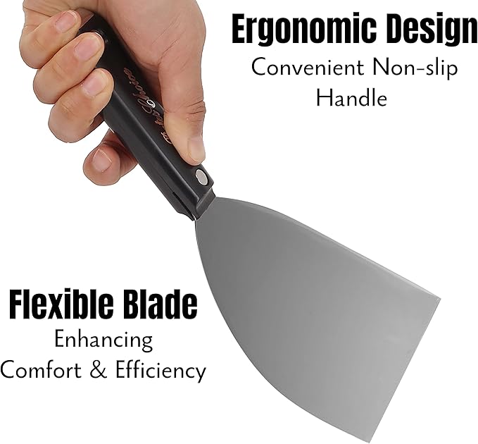 Bates 6 Inch Flexible Drywall Spackle Knife - Paint & Metal Scraper, Wall & Putty Scraper