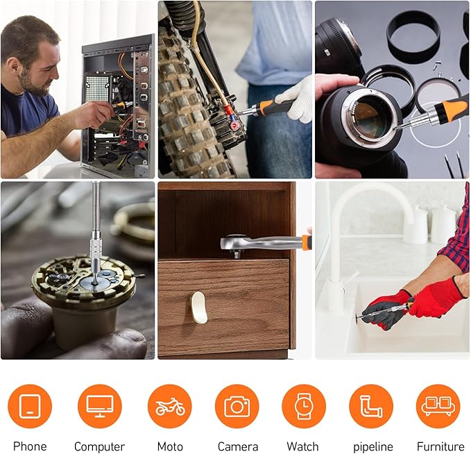 Ratcheting Screwdriver Set: KeenWise 38-in-1 Ratchet Screwdriver Tools Versatile Magnetic Tools for Mechanics and DIY Enthusiasts (2880B)