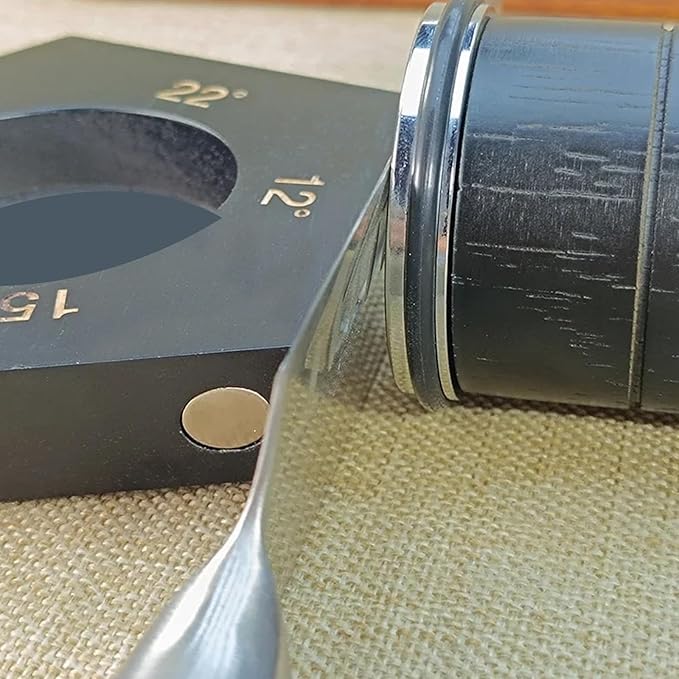 Rolling Knife Sharpener with 2 Diamond Disc and 2 Corundum Disc, Rolling Knife Sharpener Kit with 5 Magnetic Angle Offer 12/15/18/20/22째 for Kitchen Knives (SET-B)