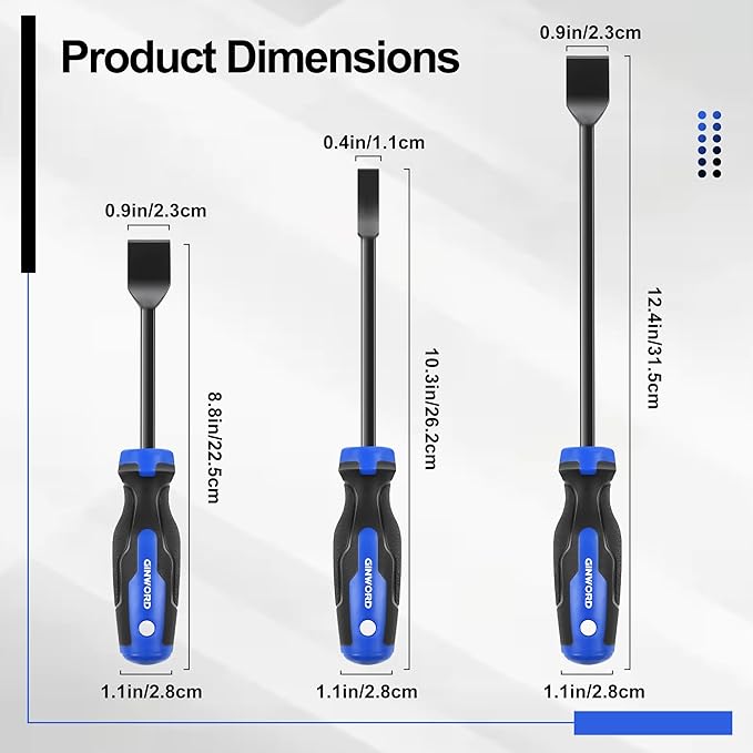 Gasket Scraper Set, 3-Piece Carbide Gasket Scraper Tool, Automotive Tools for Gaskets Removing