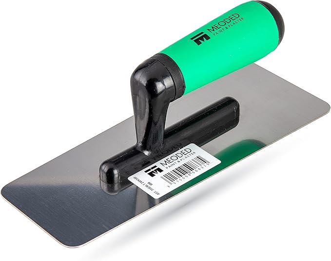 Stainless Steel Plaster Trowel, (9.4x4inch) Venetian Plaster Trowel, Plaster Tool, Medium 240x100mm, Meoded Paint & Plaster