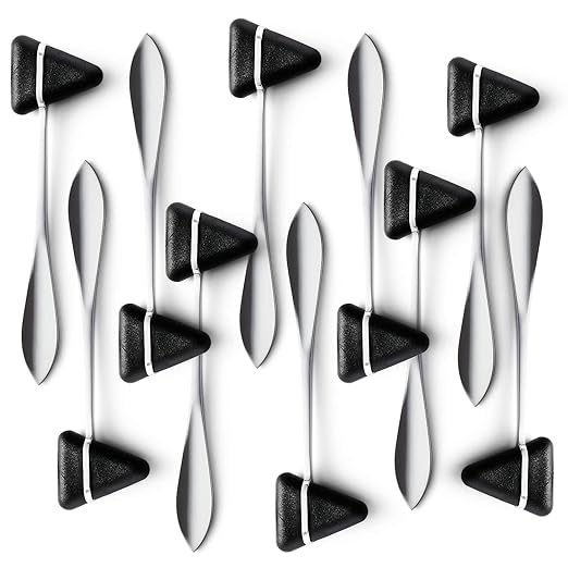Primacare DH-3692-10 Pack of 10 Taylor Neuro Hammers with Stealth Black Heads, Stainless Steel Percussion Reflex Hammers, Doctor and Surgical Tools, Medical Supplies for Surgeons and Nurses, 7.5"