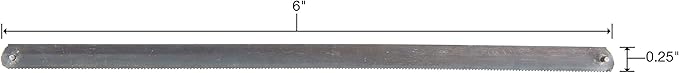 GreatNeck 615C Mini Hacksaw Blades, 5 Piece, Designed to Cut Metal, Pipe, And Hard Woods, Sized For Small Spaces, Fits Most Standard 6” Adjustable Frame Hacksaws