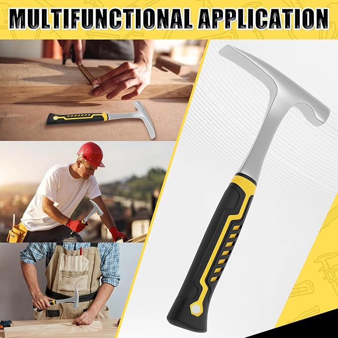Sheet Metal Hammer, 16oz High Carbon Steel Tool, Precise Efficient Hvac Hammer, Single Handed Sheet Metal Pounder for Woodworking Pipe Work