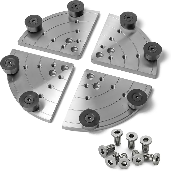 NCK-3.75Z-FJ8 8" Flat Jaws with 8pcs Taper Plug Screws for Woodlathe Chuck Woodturning Tools,Compatible with the Chucks: SuperNOVA2, G3 Nova, Robert Sorby Patriot, Record Power SC3, Record Power SC4.