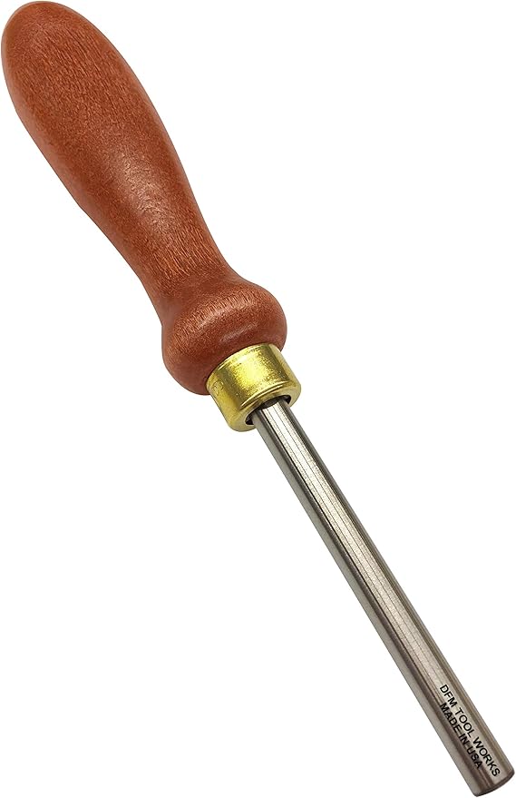 Cabinet Scraper Burnisher Tool - with Hard Maple Handle and Super Hard High Speed Steel Rod - Ideal for Card Scraper Burnishing and Woodworking Applications - Made in USA