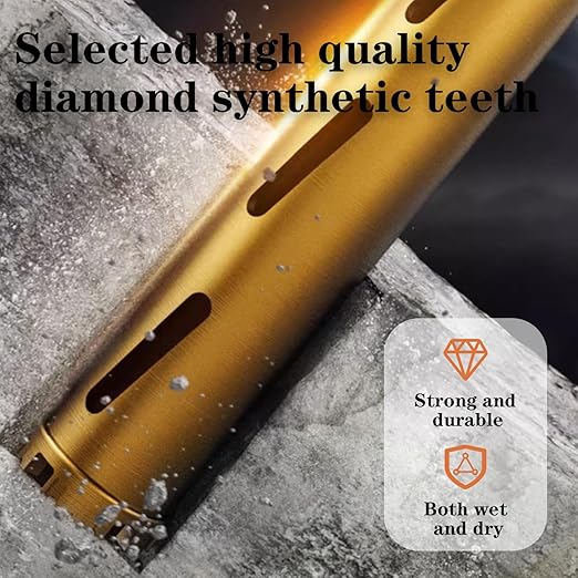 2" Dry Core Drill Bits for Cured Concrete with Rebar Brick Blonck Masonry etc 13in/330mm Drilling Depth竊?0mm Diamond Segment Height竊? Adapters