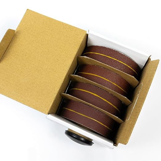 Sandpaper Roll竊똄mery Cloth Roll,150 240 320 400 Grits竊똄ach Roll 1 Inch Wide and 19.7 Feet Long in Box, Suitable for Household Rust Removal, Woodworking and Metal Polishing