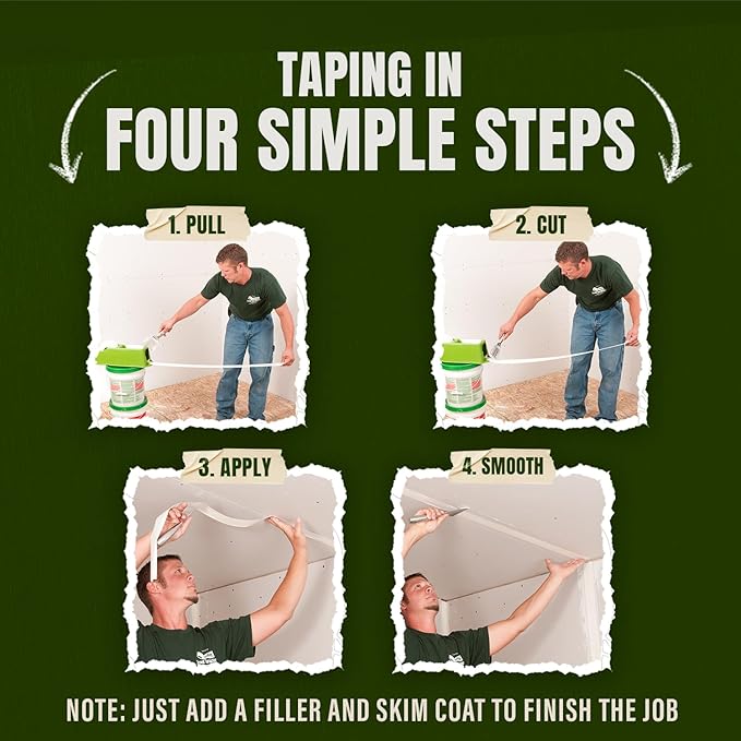 Buddy Tools TapeBuddy Drywall Taping Tool - Simplifies Drywall Banjo Taping - Reliable & Efficient Tape Dispenser for DIYers - Easy to Use - Reduces Mess and Waste