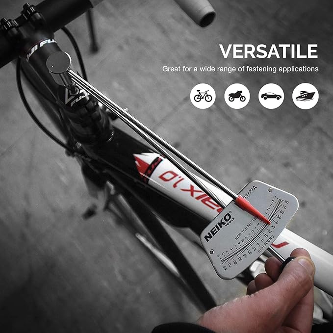 Neiko 03727A 1/4-Inch-Drive Beam Torque Wrench, SAE and MM Bicycle and Automotive Wrench, Reads in 0??0 Inches/Pounds and 0?? Newton/Meter Increments