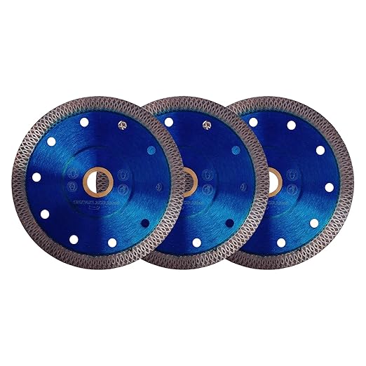 GoYonder 5 Inch Super Thin Diamond Saw Blade for Cutting Porcelain Tiles,Granite Marble Ceramics (5"-Blue 3PCS)
