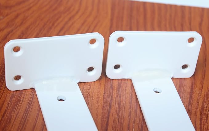 12 Pack - 12 inch White Hidden L Shelf Bracket (1/5 Inch Thicked) Iron Floating Shelf Brackets Rustic Industrial Metal Brackets for Shelf Support