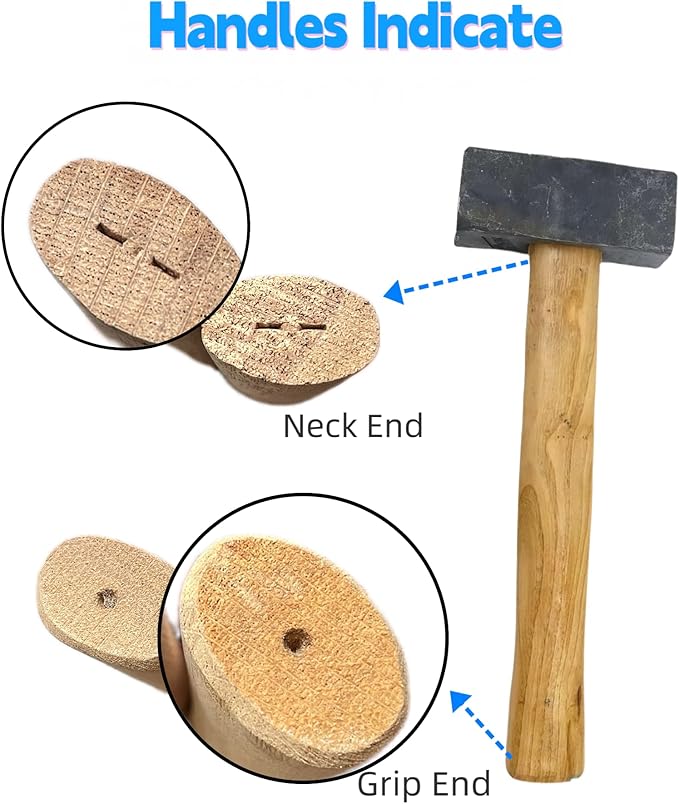 2lb DIY Mini Sledge Hammer with Steel Head, 2 Wooden Handles, 2 Style Wedges,Small Sledge Hammer for Demolition, Stake Driving, Cracking Stone and Concrete